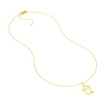 Script O with Diamond Bezel Necklace