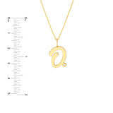 Script O with Diamond Bezel Necklace