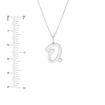 Script O with Diamond Bezel Necklace