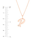Script P with Diamond Bezel Necklace