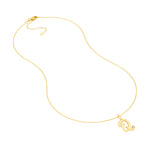 Script Q with Diamond Bezel Necklace
