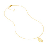 Script Q with Diamond Bezel Necklace