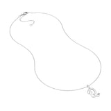 Script Q with Diamond Bezel Necklace