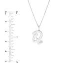 Script Q with Diamond Bezel Necklace