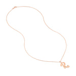 Script R with Diamond Bezel Necklace