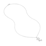 Script R with Diamond Bezel Necklace