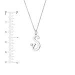 Script S with Diamond Bezel Necklace