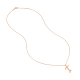 Script T with Diamond Bezel Necklace