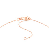 Script U with Diamond Bezel Necklace
