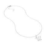 Script W with Diamond Bezel Necklace