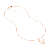Script W with Diamond Bezel Necklace