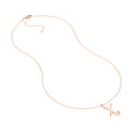 Script X with Diamond Bezel Necklace