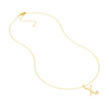 Script X with Diamond Bezel Necklace