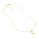 Script Y with Diamond Bezel Necklace
