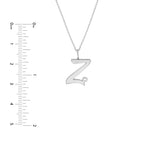 Script Z with Diamond Bezel Necklace