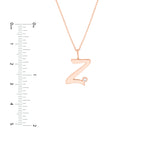 Script Z with Diamond Bezel Necklace