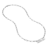 Gothic Initials with Heart Paper Clip Necklace