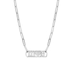 Gothic Initials with Heart Paper Clip Necklace