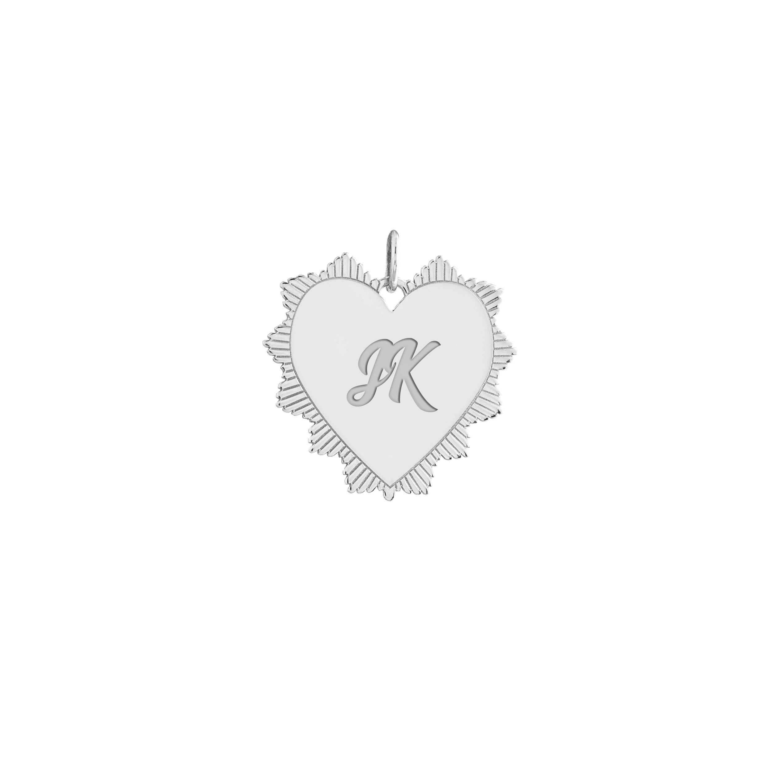 Engravable Spike Heart Pendant