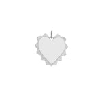 Engravable Spike Heart Pendant