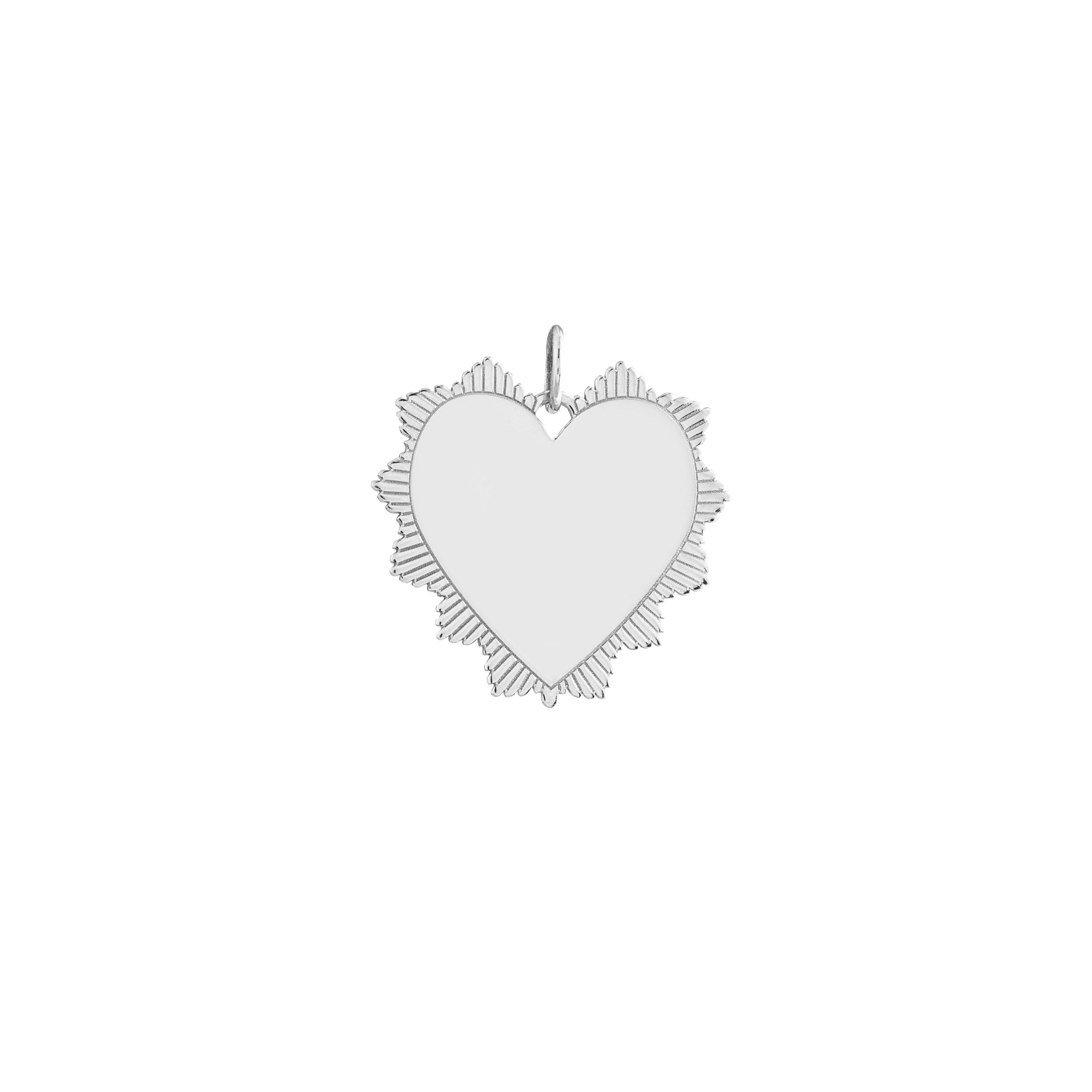 Engravable Spike Heart Pendant