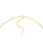Block Nameplate Curb Chain Necklace w/Diamond