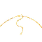 Block Nameplate Curb Chain Necklace w/Diamond