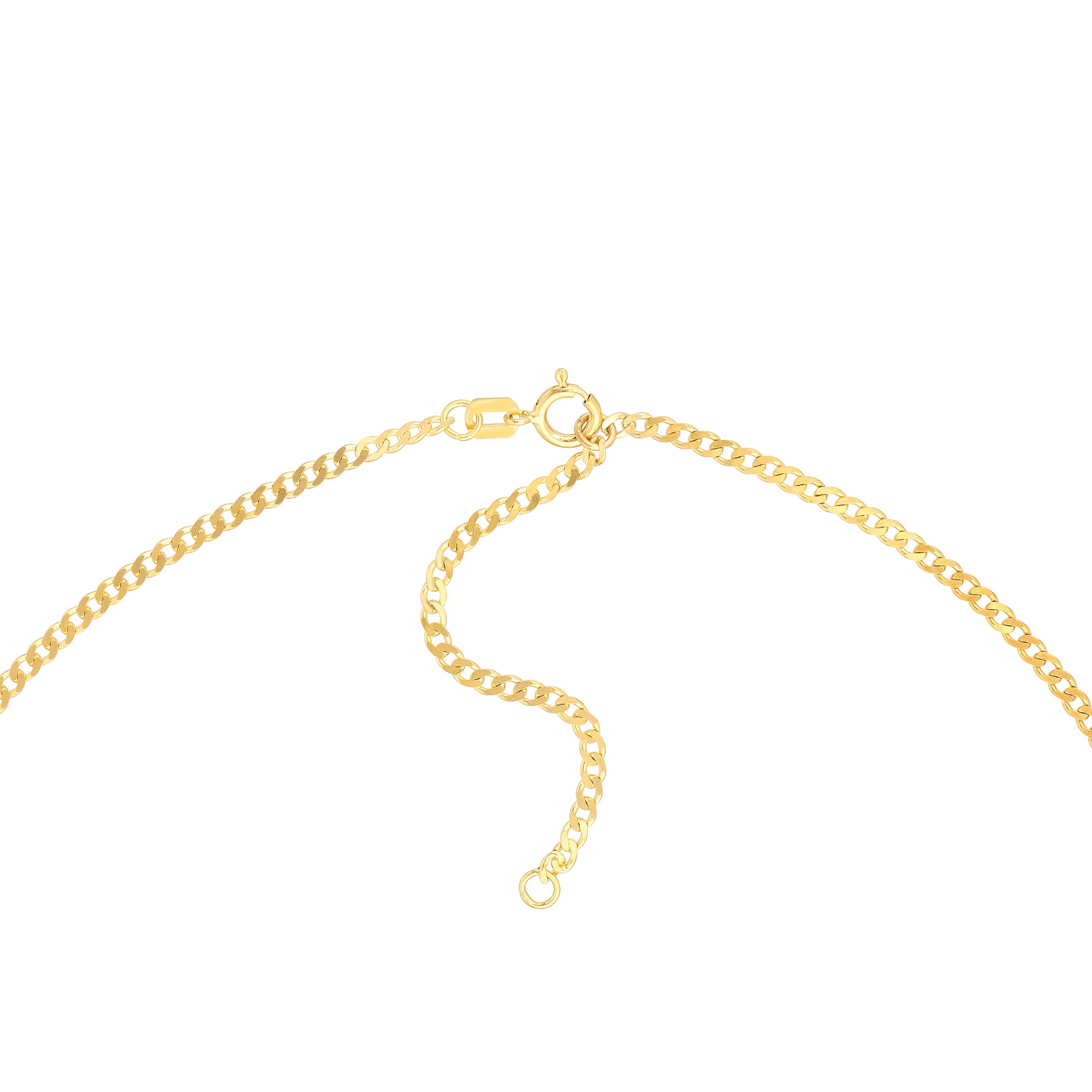 Block Nameplate Curb Chain Necklace w/Diamond