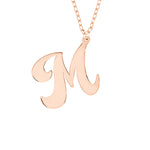 Cursive Tilted Initial Necklace