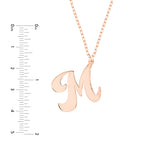 Cursive Tilted Initial Necklace