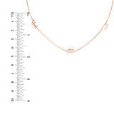 Gothic Initials Station Necklace