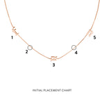 Gothic Initials Station Necklace