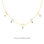 Gothic Initials Station Necklace