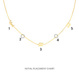 Gothic Initials Station Necklace