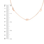 Gothic Initials Station Necklace