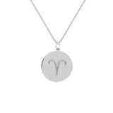 Aries Organic Disc Pendant Necklace