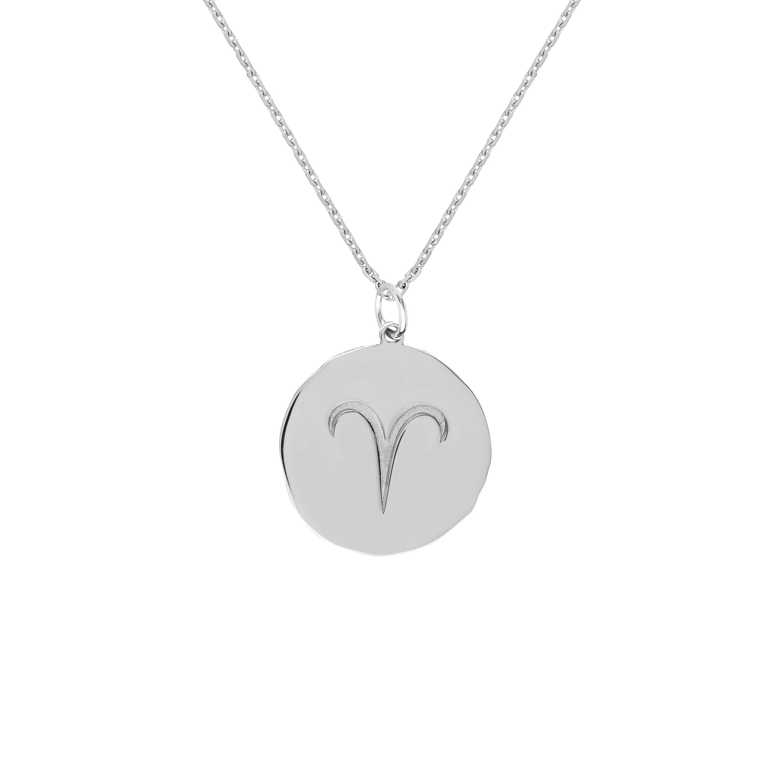 Aries Organic Disc Pendant Necklace