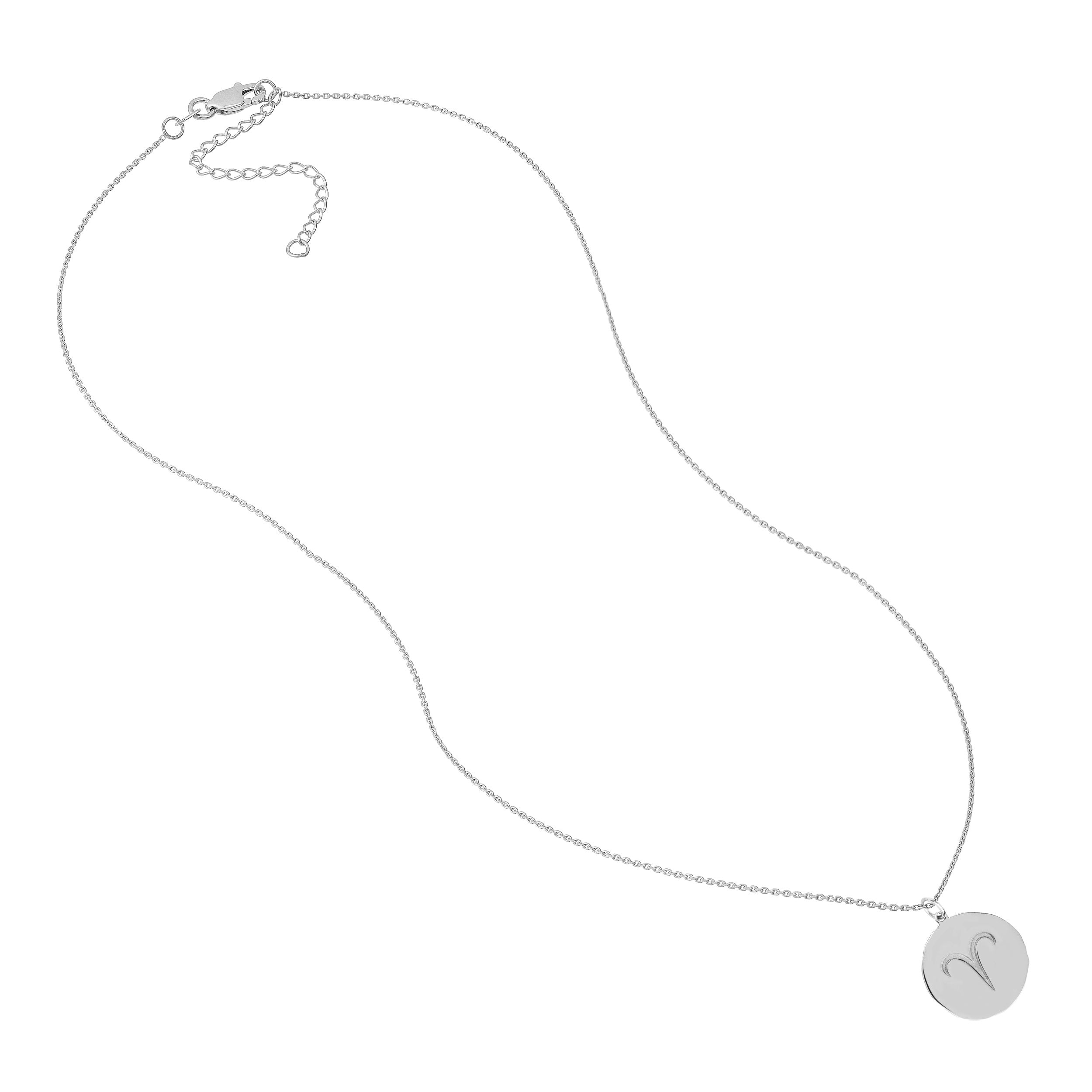 Aries Organic Disc Pendant Necklace