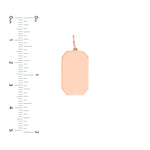 Cutoff Rectangular Engravable Charm