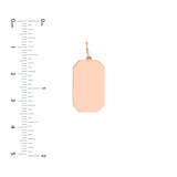 Cutoff Rectangular Engravable Charm