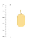 Cutoff Rectangular Engravable Charm