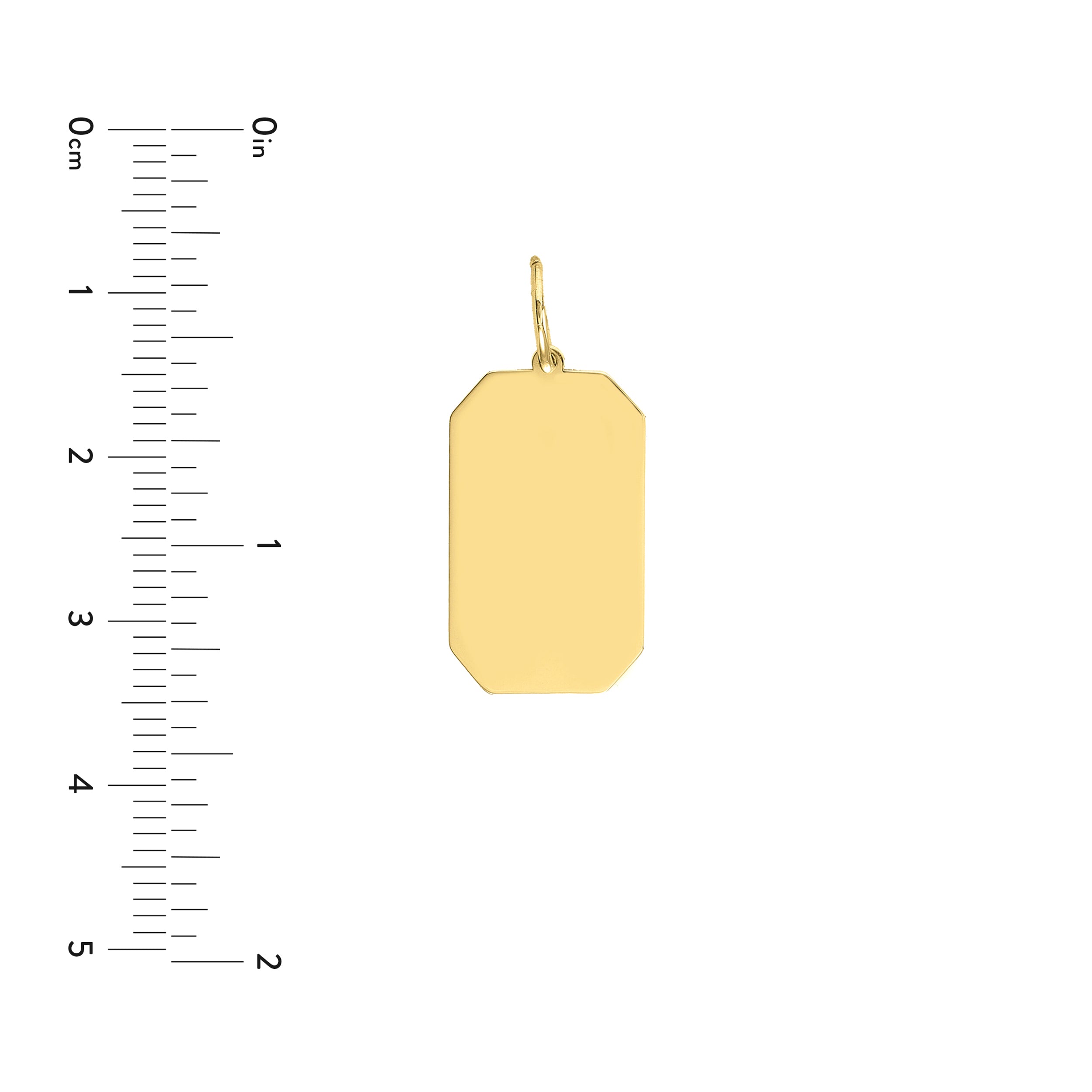 Cutoff Rectangular Engravable Charm