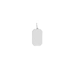 Cutoff Rectangular Engravable Charm