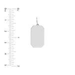 Cutoff Rectangular Engravable Charm