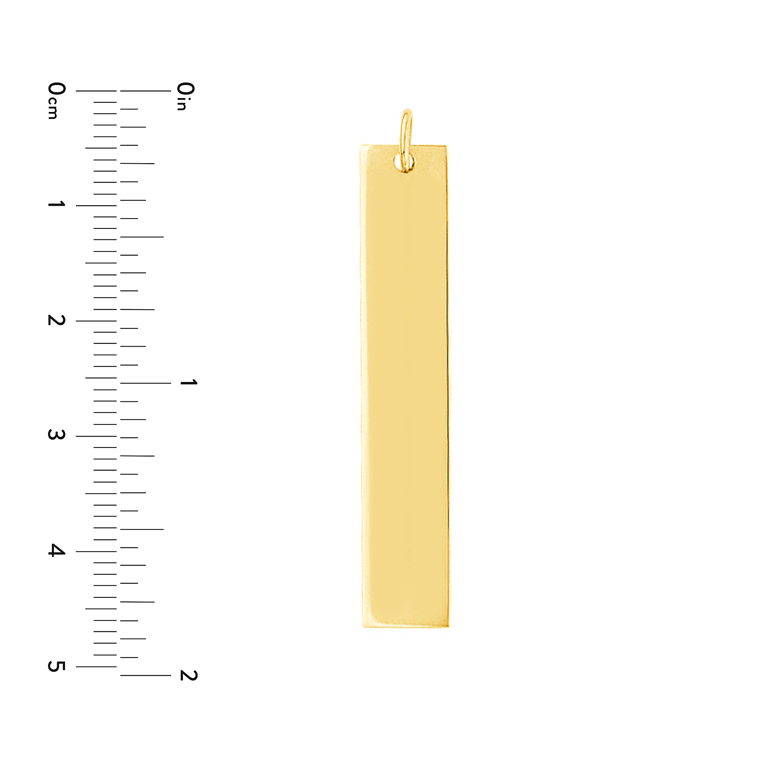 X-Long Vertical Bar Engravable Charm
