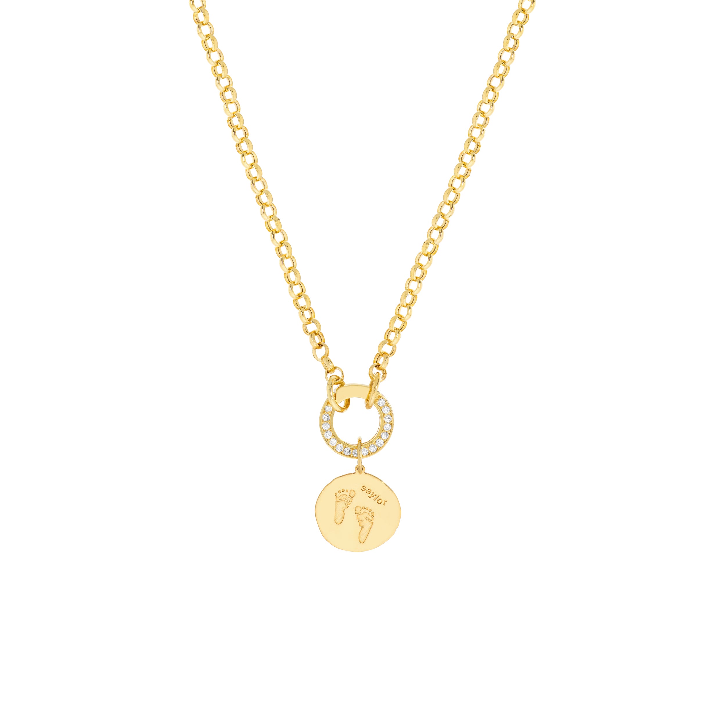 Organic Disk Engravable Charm