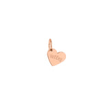 Mini Slanted Heart Engravable Charm