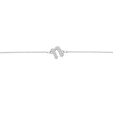 Slanted Gothic Initial Bracelet