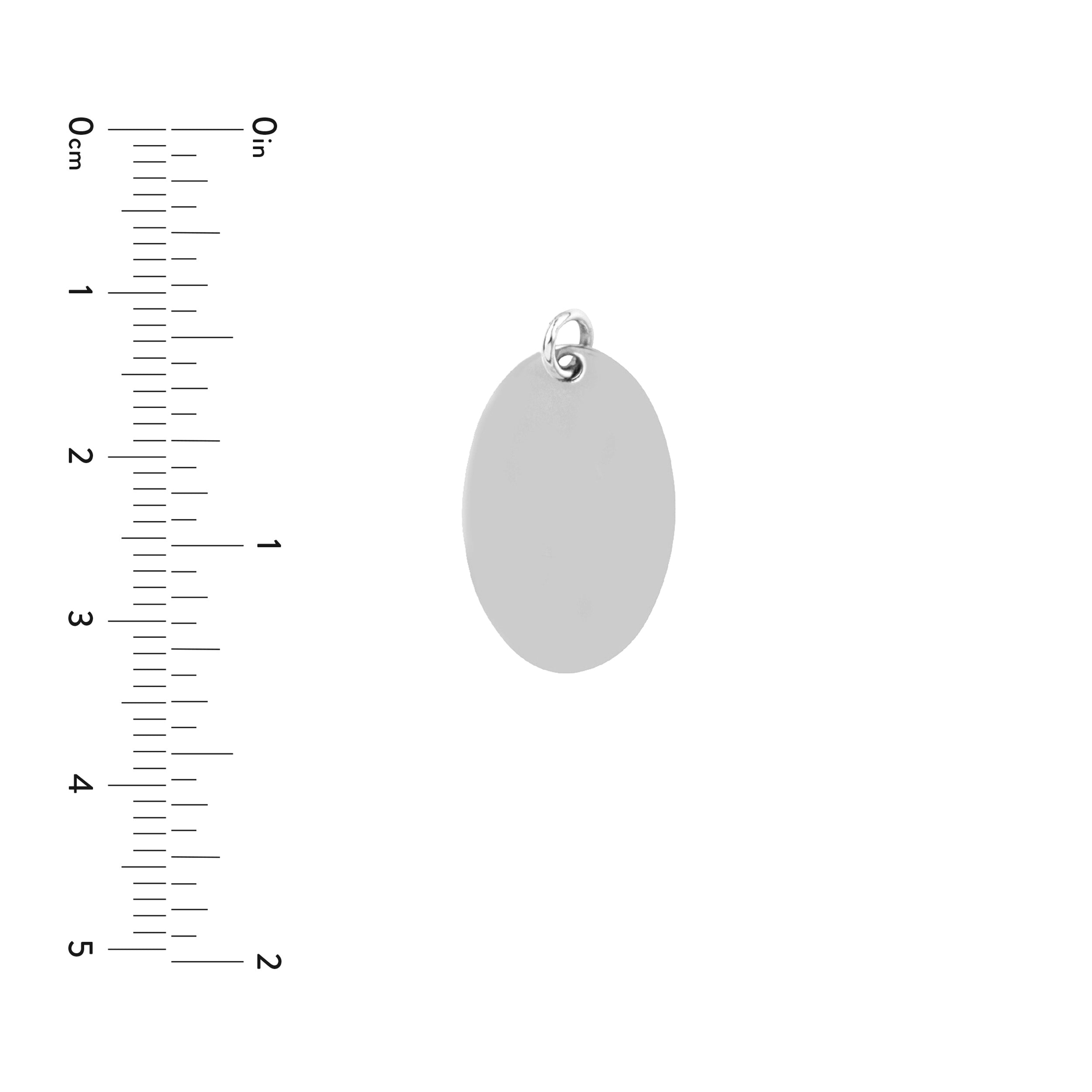 Small Oval Engravable Charm