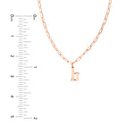 Gothic Initial Paper Clip Necklace